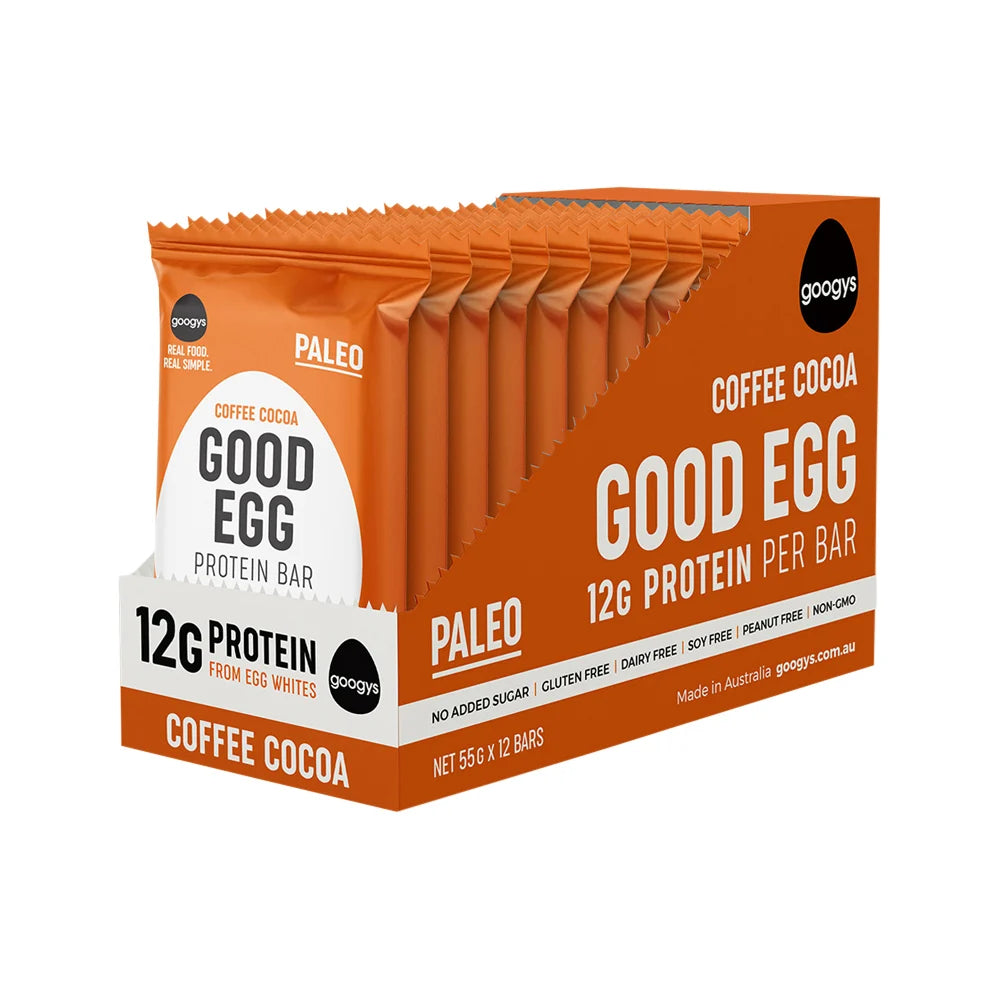 Googy's Good Egg Protein Bar 55g, Coffee Cocoa Flavour