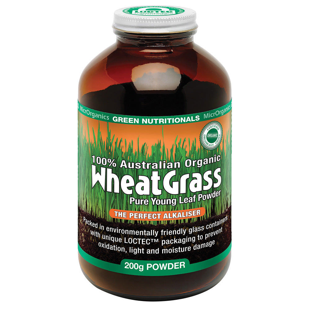 Green Nutritionals Organic & Australian Wheatgrass Powder 200g, The Perfect Alkaliser