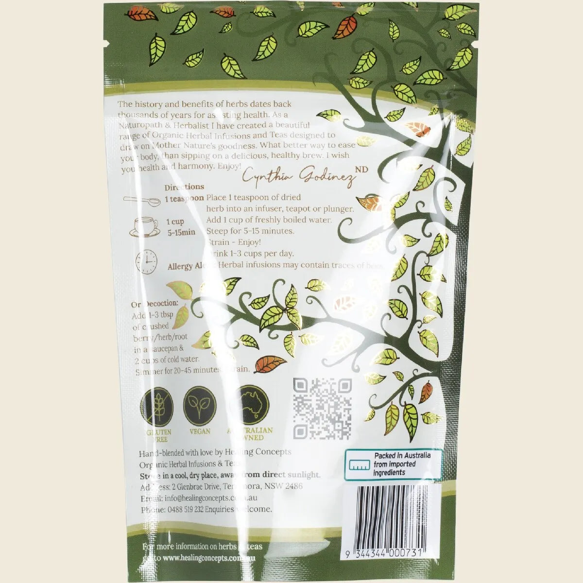 Healing Concepts Certified Organic Cinnamon Verum 50g, Delicious Warming & Sweet