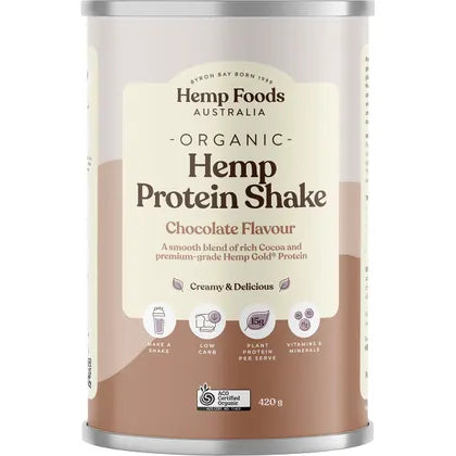 Hemp Foods Australia Organic Hemp Protein Shake 35g Or 420g, Chocolate Flavour