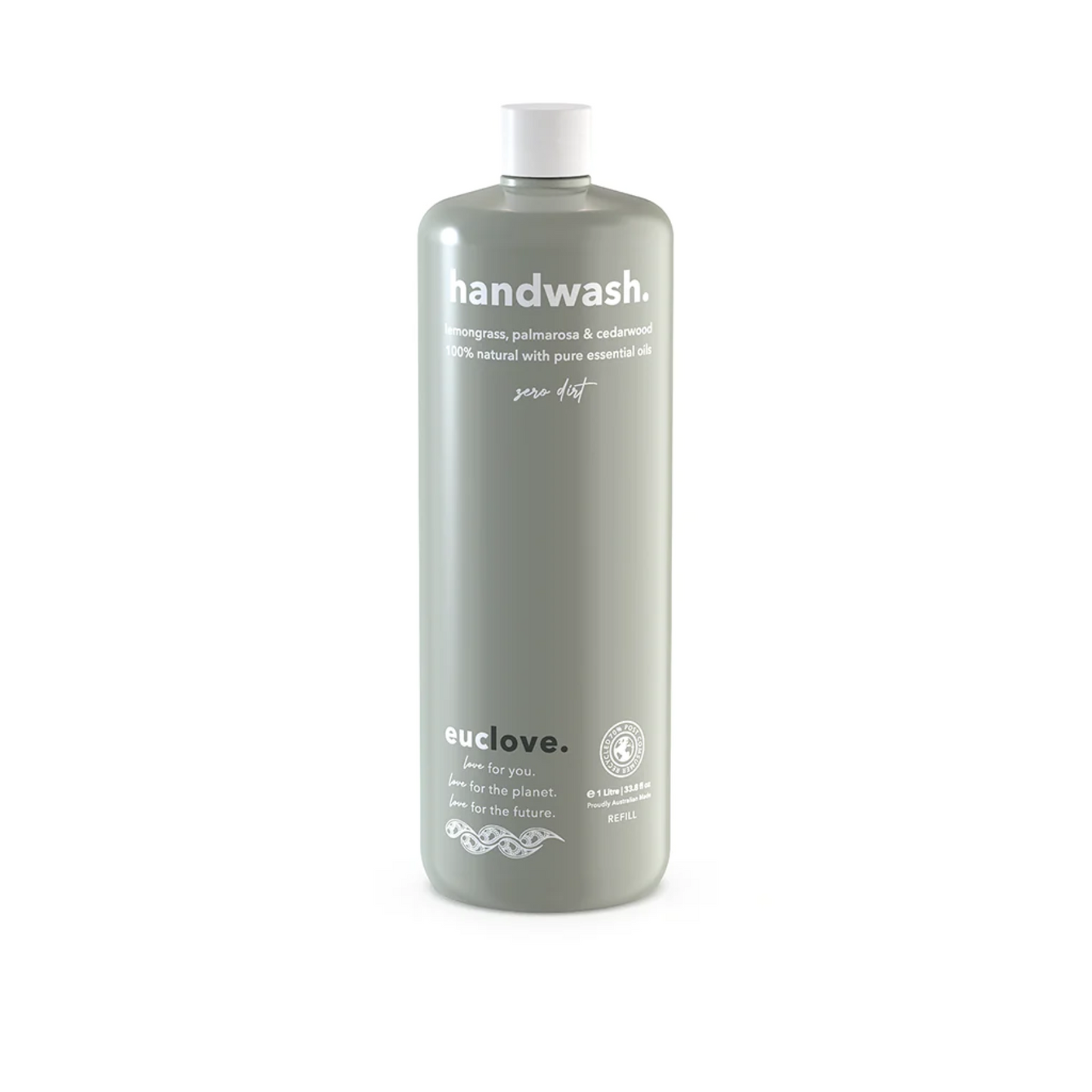 Euclove Nourishing Hand Wash 500mL or 1L, Lemongrass, Palmarosa & Cedarwood