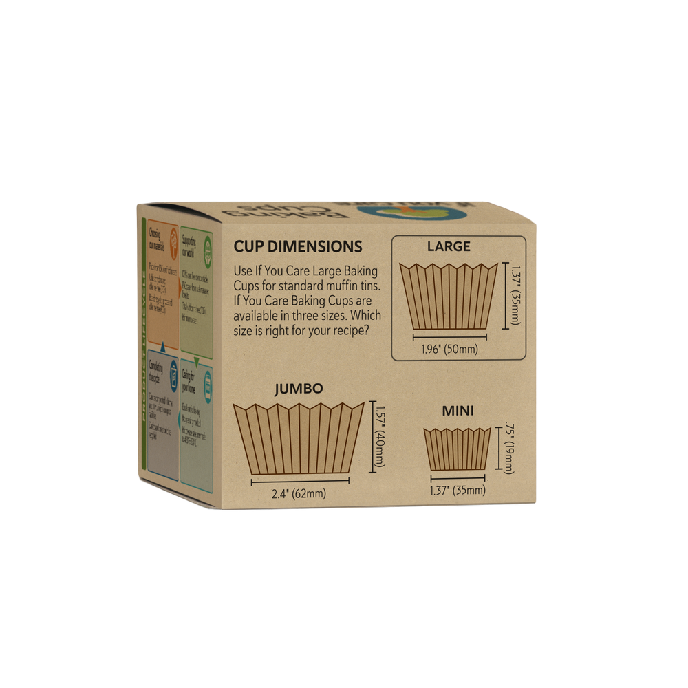 If You Care Jumbo Baking Cups 24 Per Pack, Compostable Certified & Unbleached