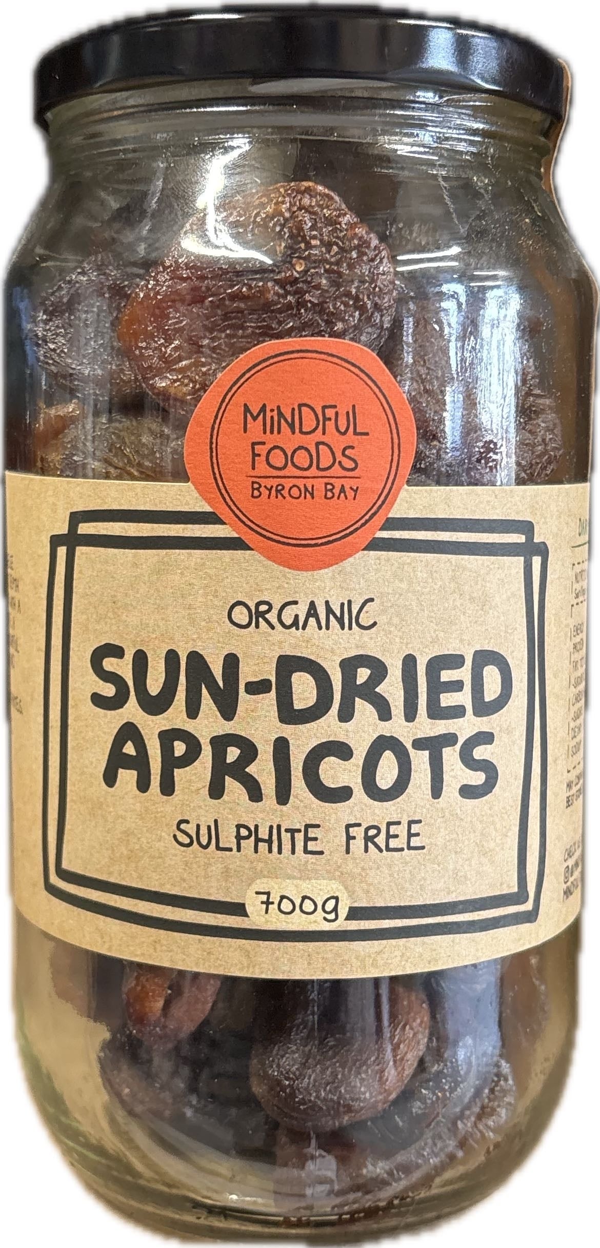 Mindful Foods Organic Sun-Dried Apricots 400g Or 700g, Sulphite Free