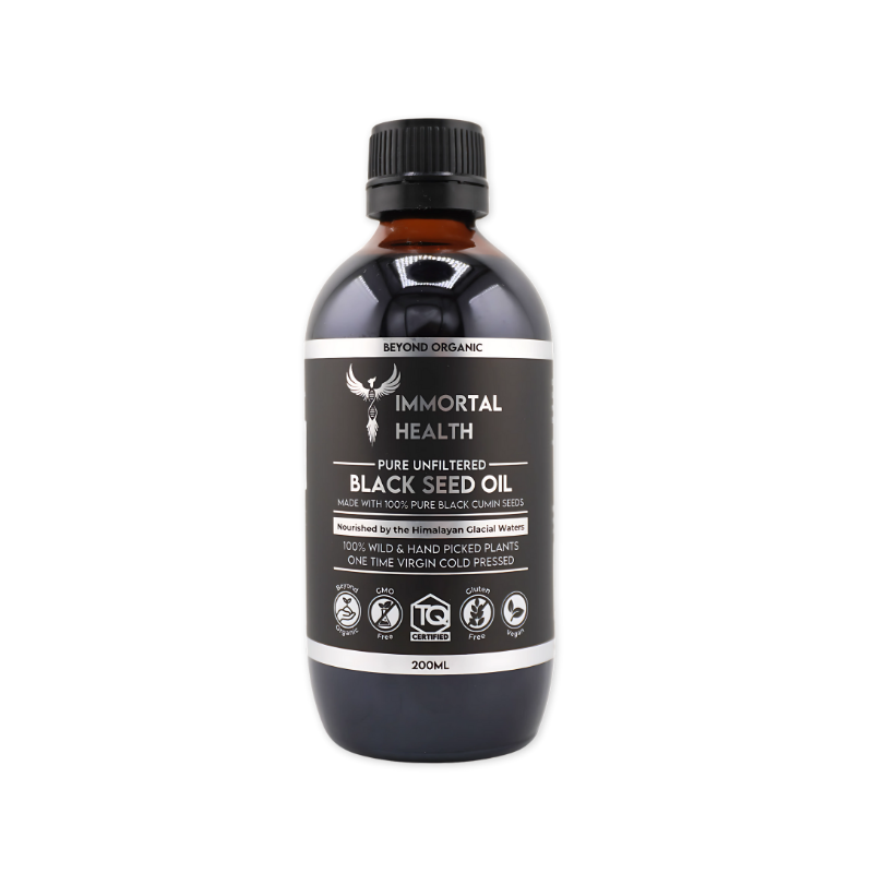 Immortal Health Pure Unfiltered Black Seed Oil 100mL Or 200mL, TQ Certified