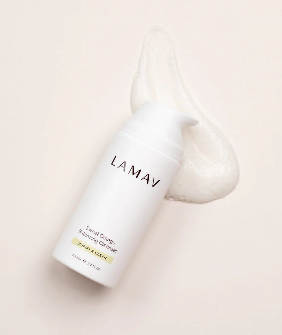 LAMAV Sweet Orange Balancing Cleanser 100mL, With Papaya & Desert Lime