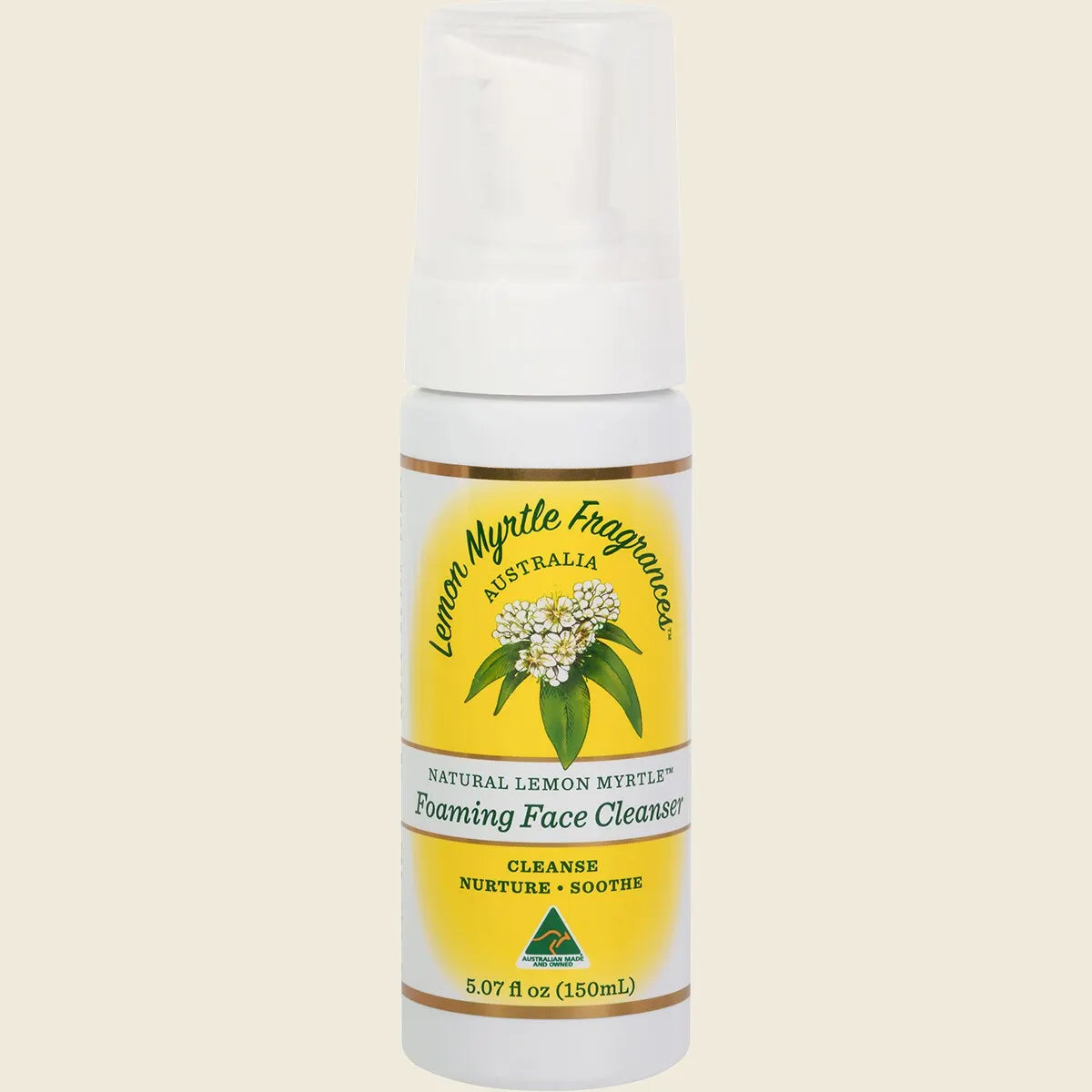 Lemon Myrtle Fragrances Foaming Face Cleanser 150mL, Use Morning & Night