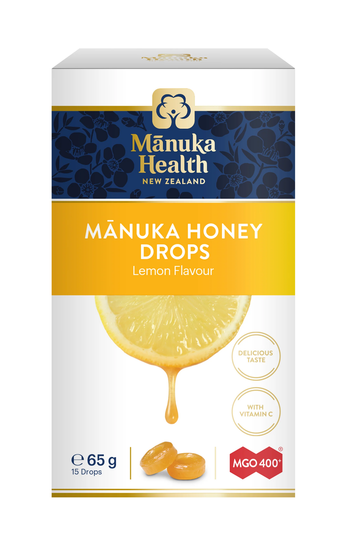 Manuka Health Manuka Honey Drops 65g, Lemon Flavour