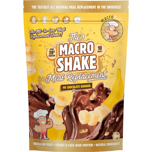 Macro Mike Macro Shake Meal Replacement 560g, PB Chocolate Banana