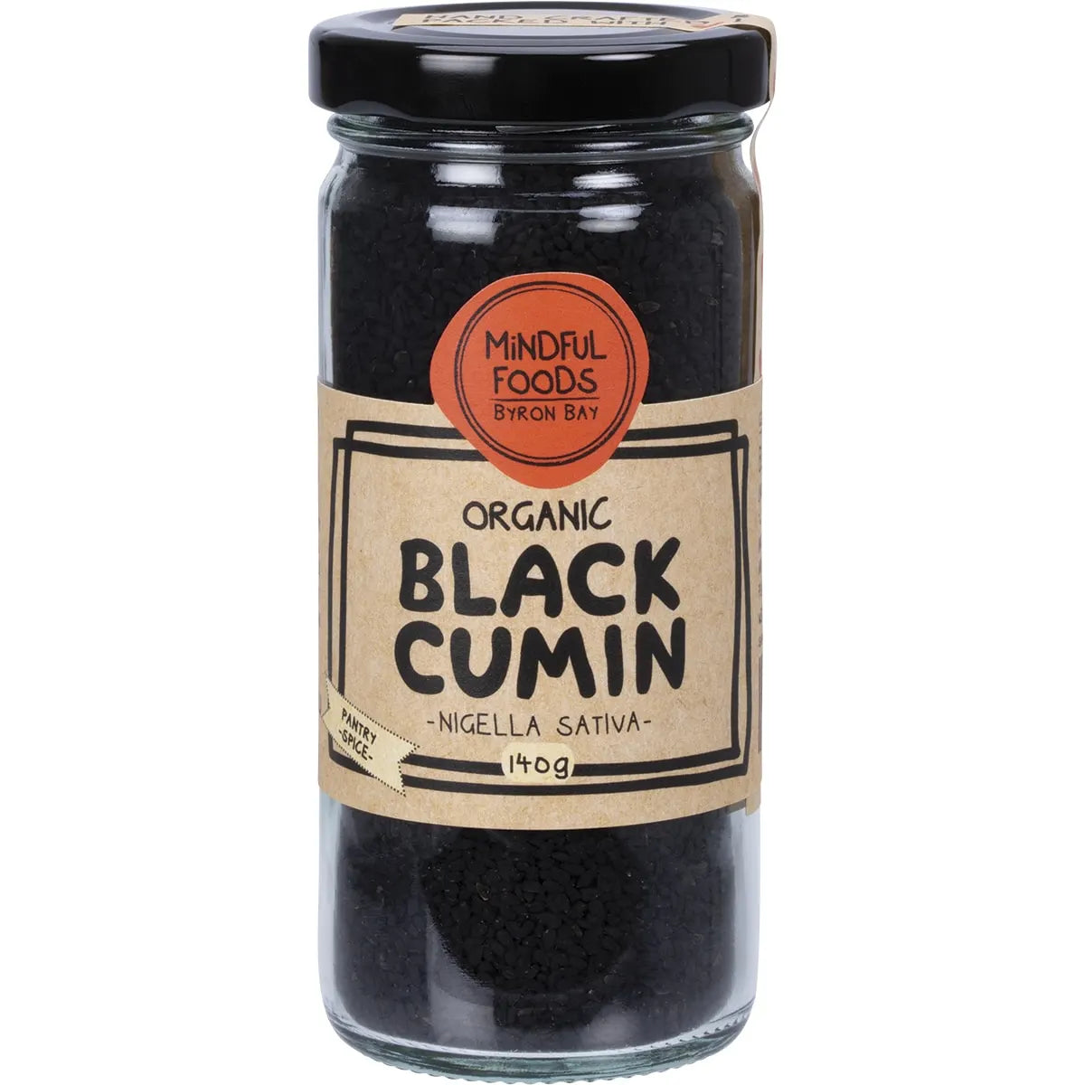 Mindful Foods Organic Black Cumin Seed 120g, Nigella Sativa