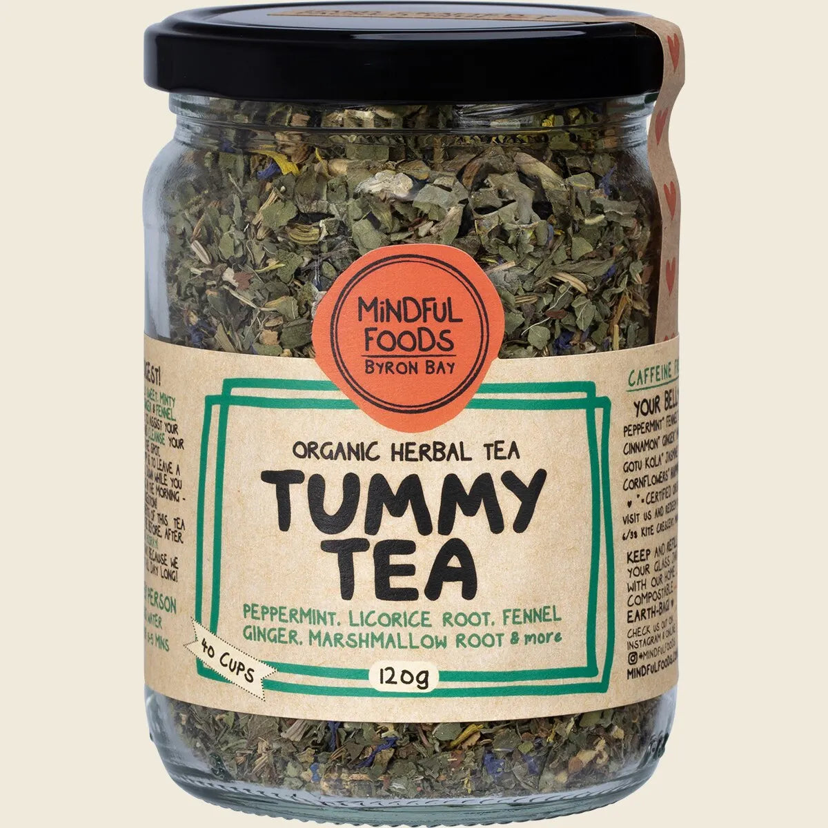 Mindful Foods Organic Herbal Tummy Tea 60g Or 120g, With Fennel, Ginger & Licorice