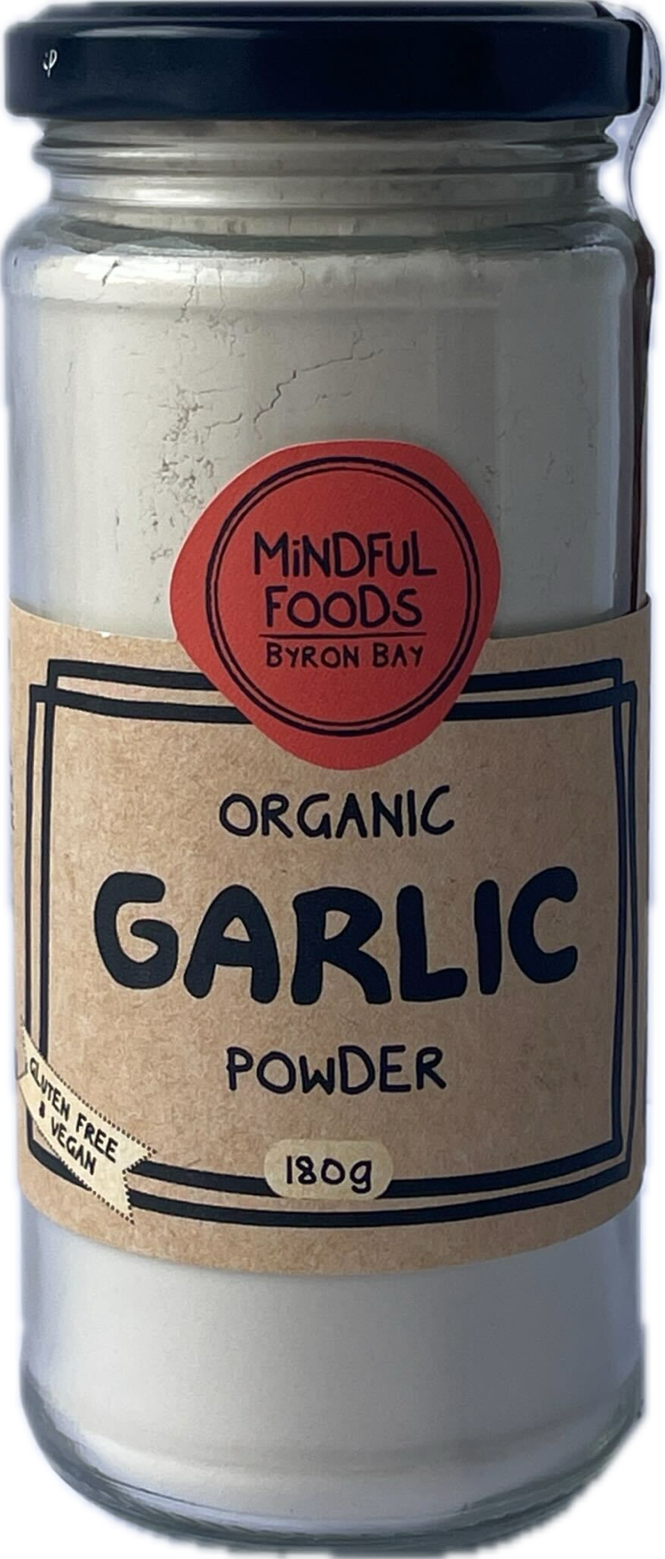 Mindful Foods Certified Organic Garlic Powder 180g, Enhance Your Meals