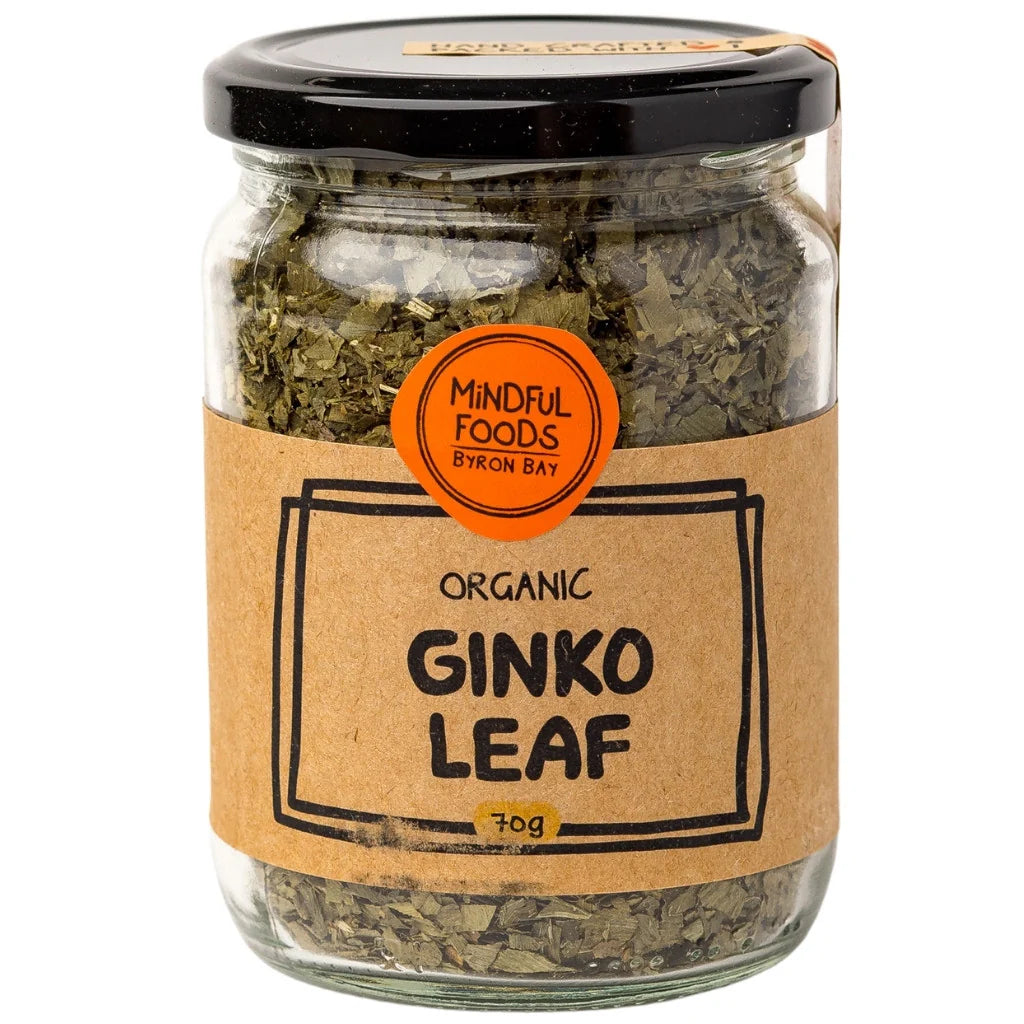 Mindful Foods Ginkgo Leaf 70g, For A Healthy Circulation & To Improve Concentration
