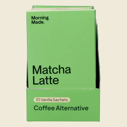 Morning Made Vanilla Matcha Latte Single or Box, Smooth Vanilla Pick Me Up