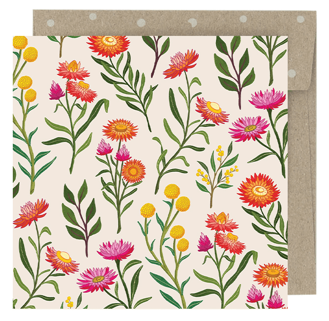 Earth Greetings Everlasting Love Mini Card, Negin Maddock Collection (Includes One Card & One Kraft Envelope)