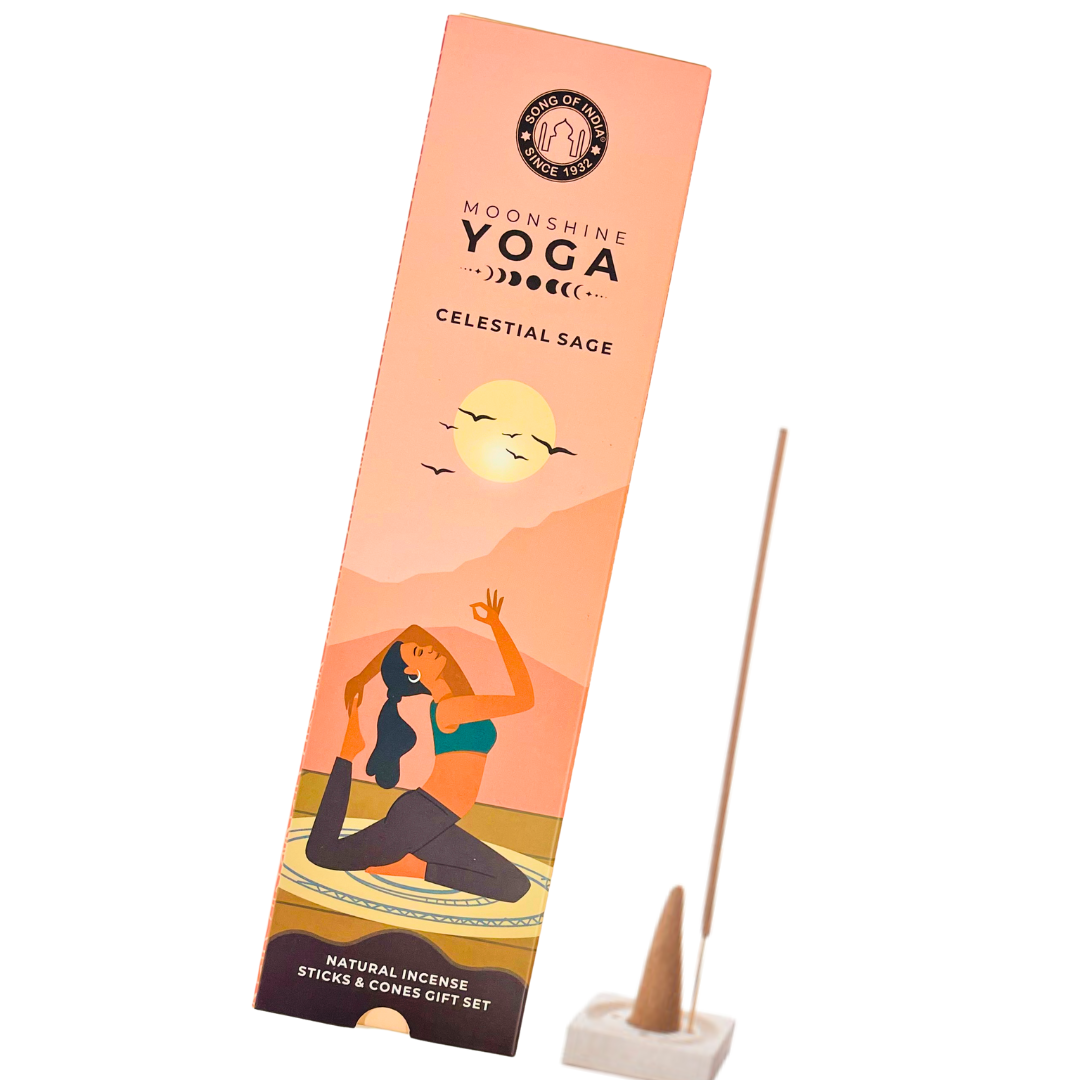 Song Of India Moonshine Yoga Incense & Cone Gift Set, CELESTIAL SAGE