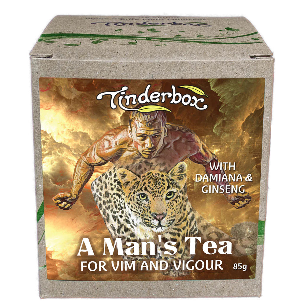 Tinderbox A Man's Tea 85g, For Vim & Vigour With Damiana & Ginseng