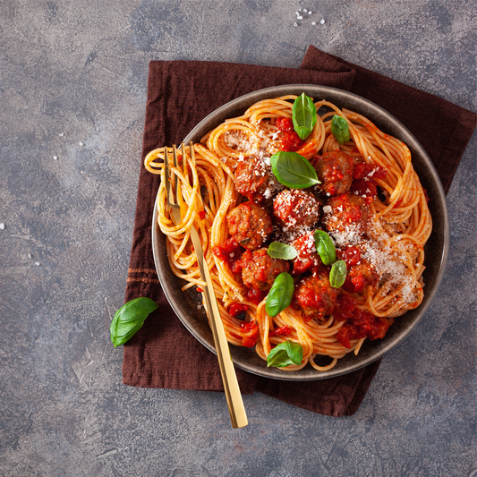 High Protein Spaghetti & Meatballs
