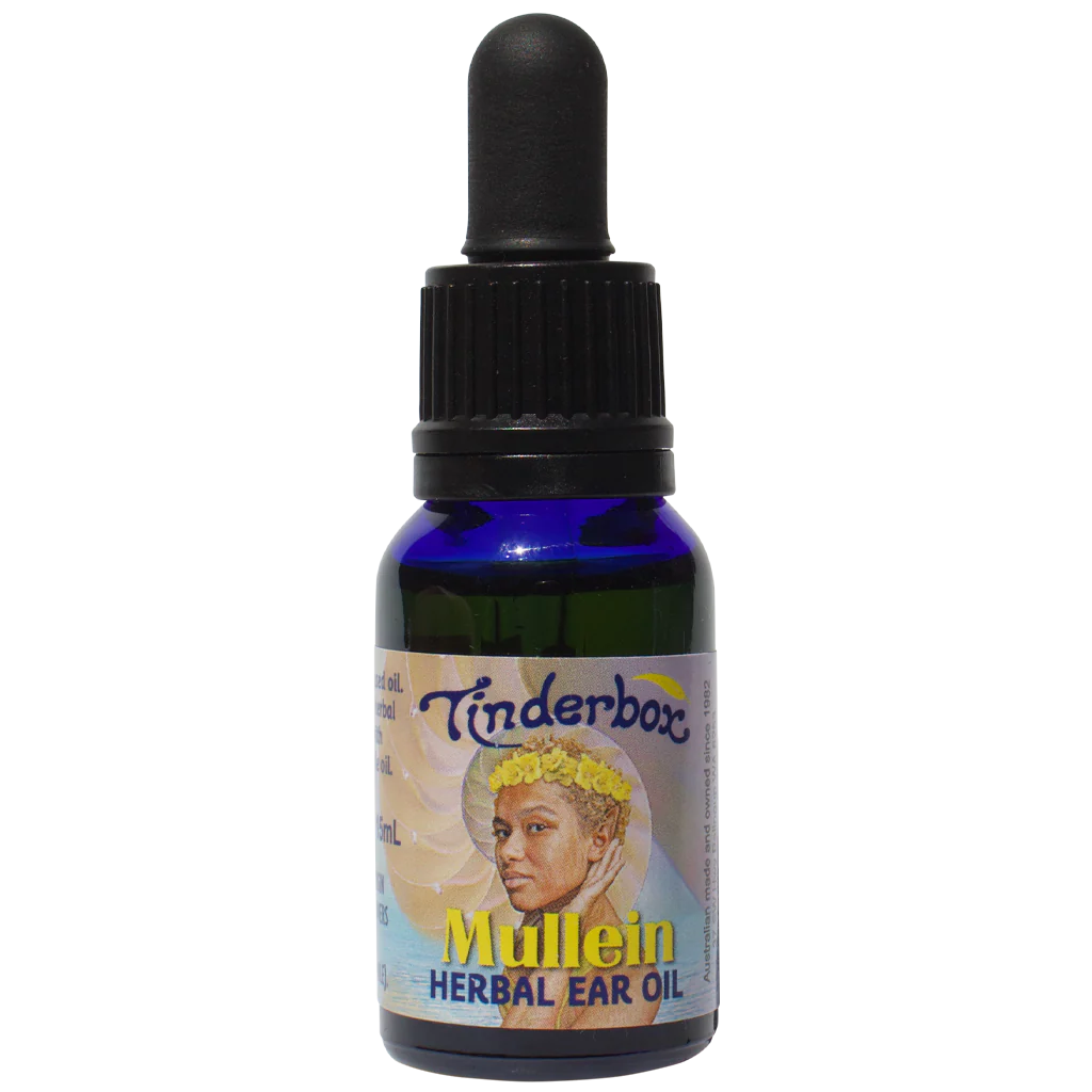 Tinderbox Mullein Herbal Ear Oil 15mL, With Soothing Chamomile Oil