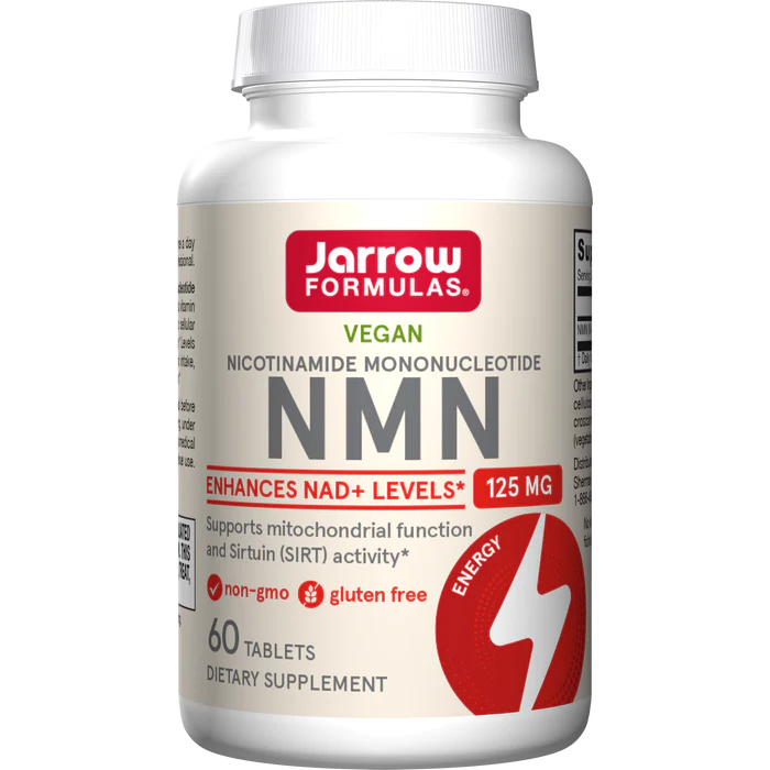 Jarrow Formulas NMN (Nicotinamide Mononucleotide) 125mg 60 Tablets, Vegan & Gluten Free