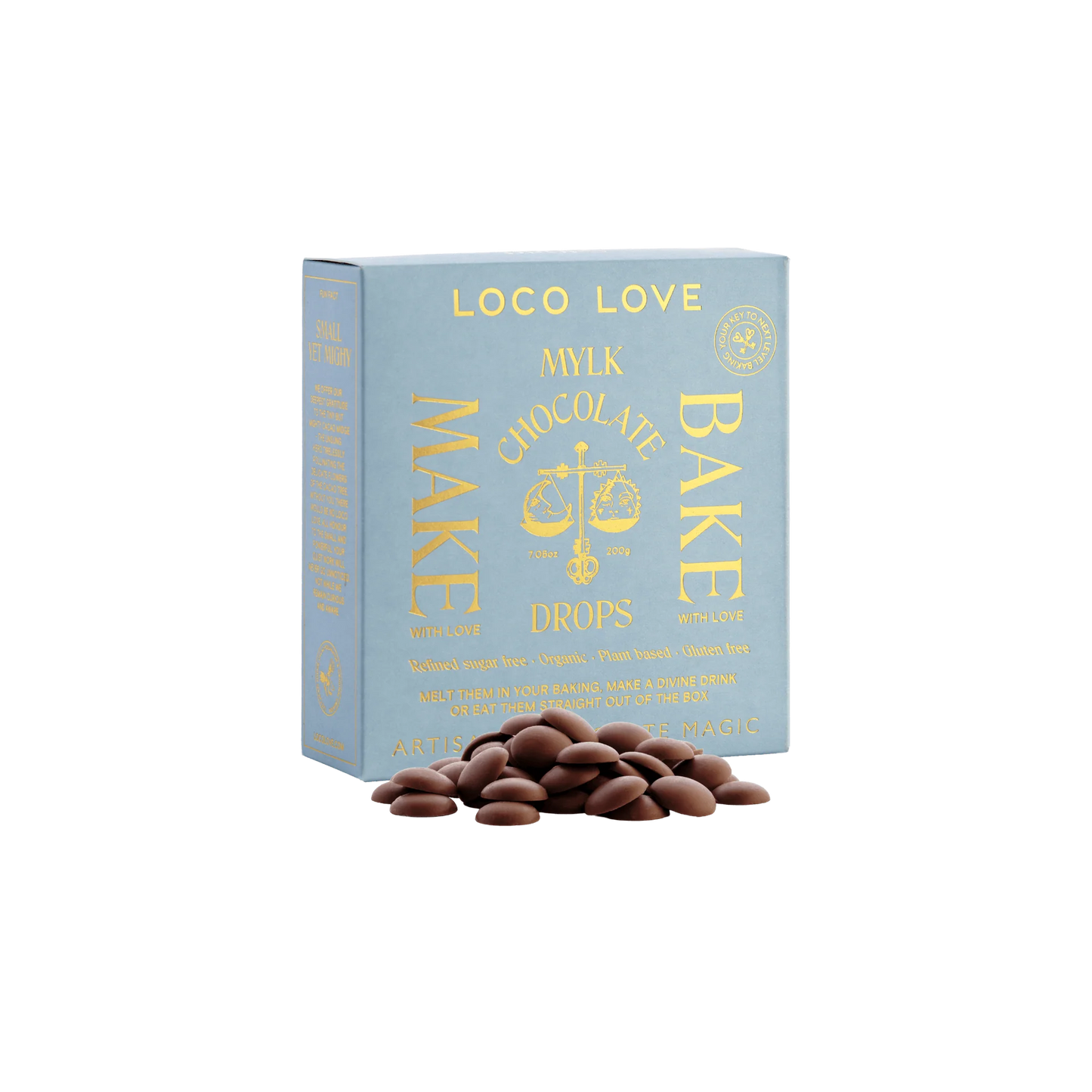 Loco Love Baking Mylk Chocolate Drops 200g, Bake With Love