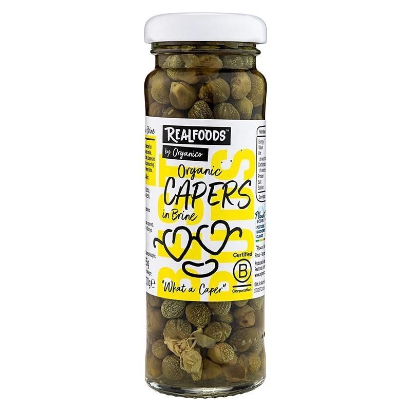 Real Foods By Organico Certified Organic Capers In Brine 100g Or 250g, Make Your Recipes Sing