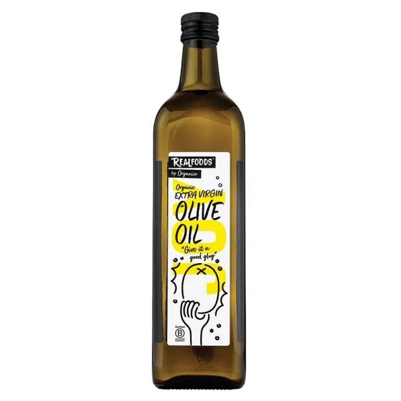 Real Foods By Organico Certified Organic Extra Virgin Olive Oil 500mL Or 1L, With Peppery Notes