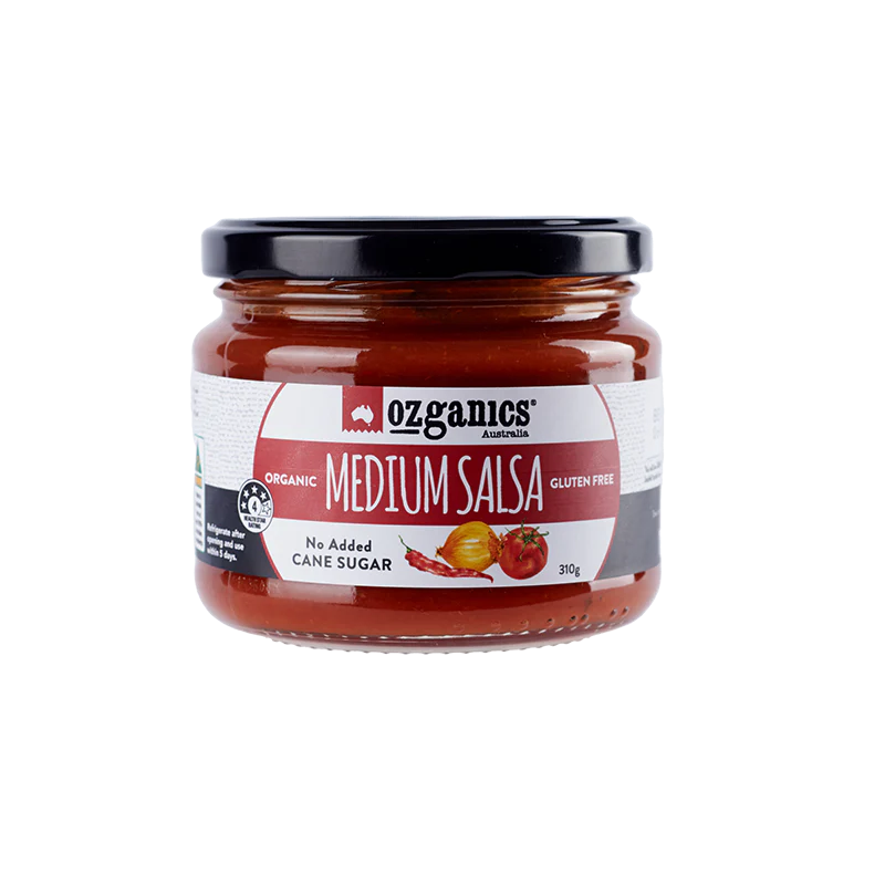 Ozganics Organic Medium Salsa 310g, Gluten-Free With No Added Cane Sugar
