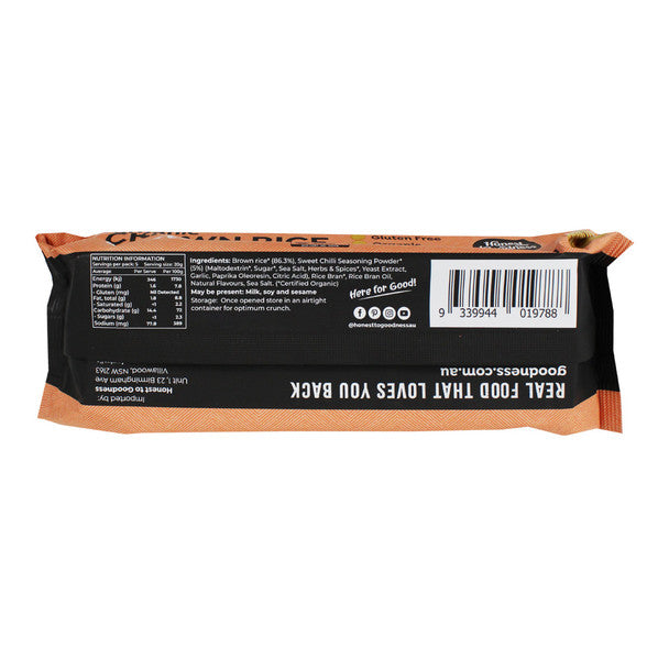 Honest To Goodness Sweet Chili Brown Rice Crackers 100g, Snack On The Go!