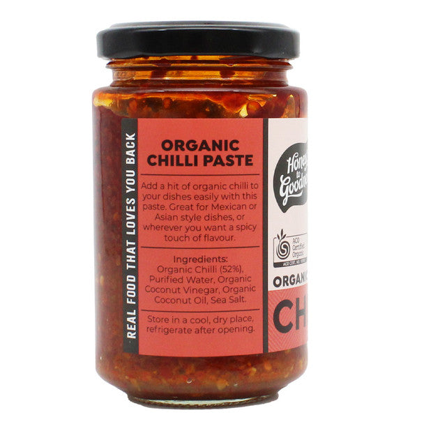 Honest To Goodness Chilli Paste 200g, Australian Certified Organic