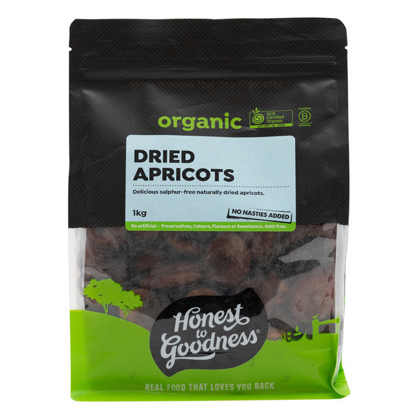 Honest To Goodness Dried Apricots 200g, 500g Or 1Kg, Australian Certified Organic & Sulphur-Free