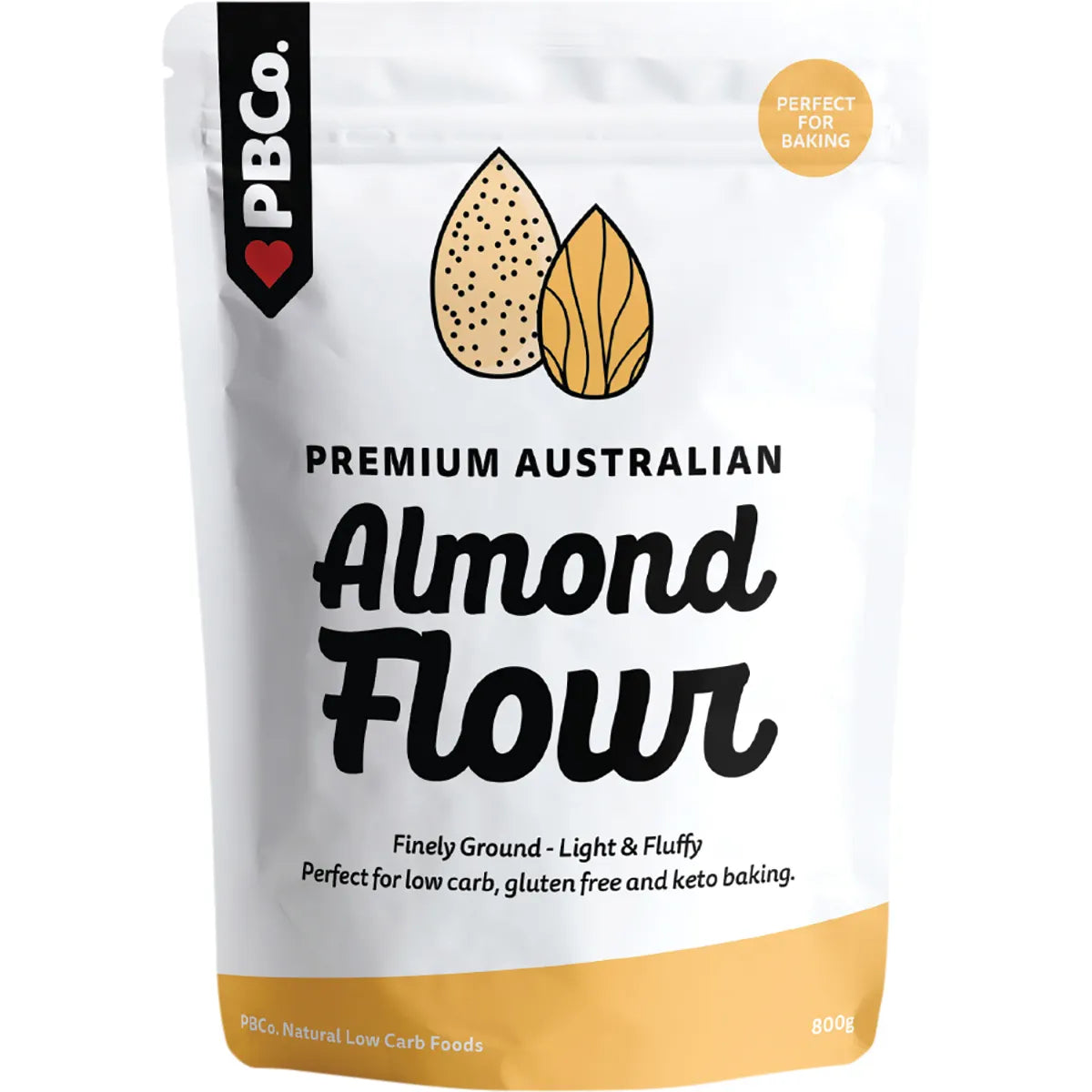 PBCo Premium Australian Almond Flour 800g, Finely Ground-Light & Fluffy