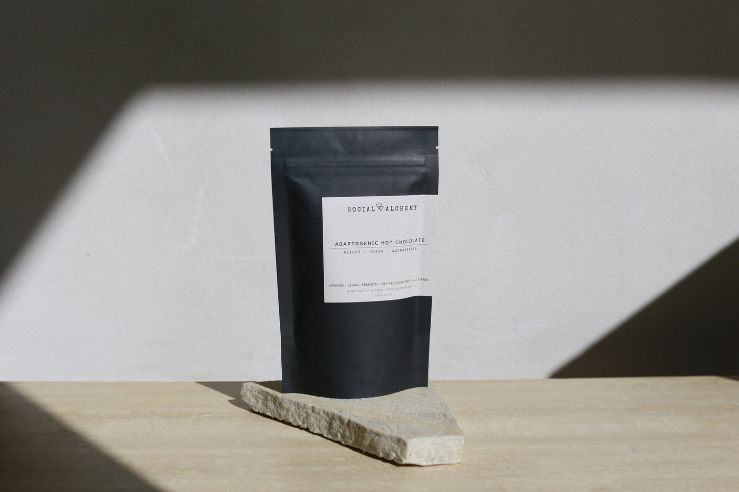 Social Alchemy Adaptogenic Organic Hot Chocolate 128g, With Reishi, Chaga & Ashwaganda