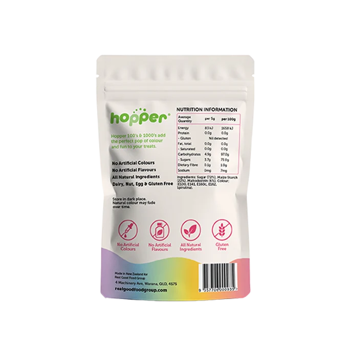 Hopper Gluten Free Natural Rainbow 100's & 1000's 100g, No Artificial Colours Or Flavours