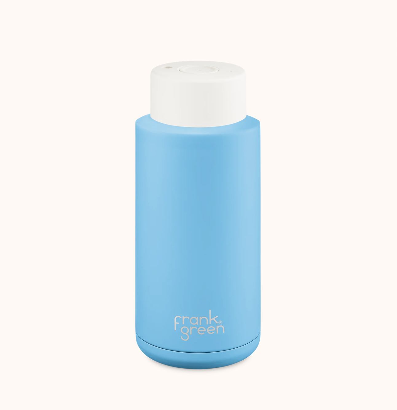 Frank Green Ceramic Reusable Bottle - 34oz / 1,000ml, Buttermilk