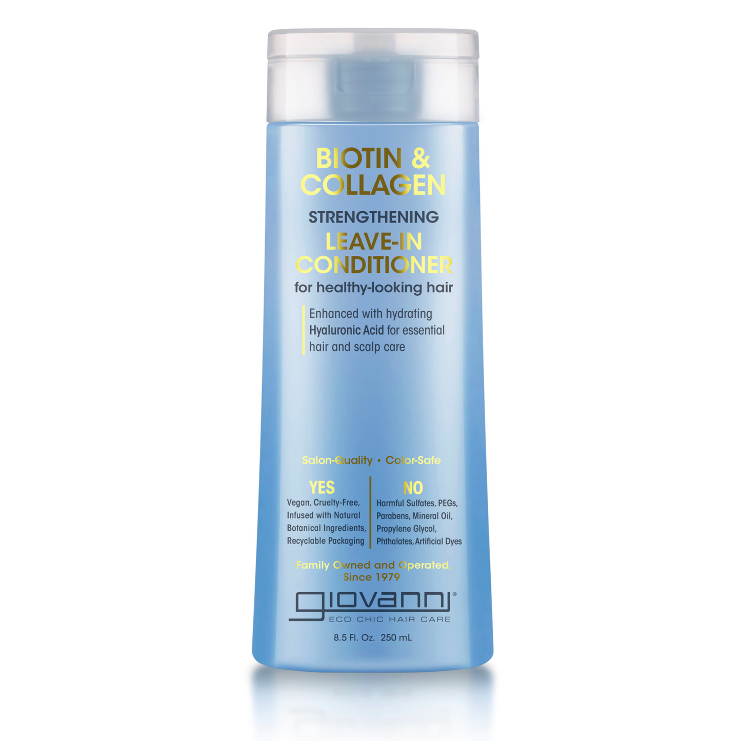 Giovanni Biotin & Collagen Strengthening Leave-in Conditioner 250mL, Detangles & Defines