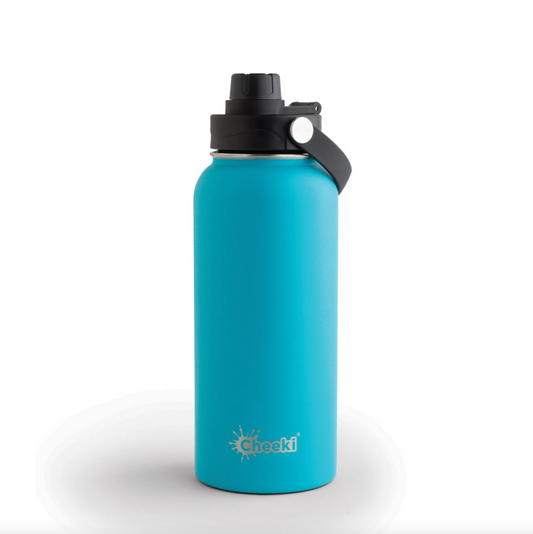 Cheeki Insulated Adventure Bottle 600ml Or 1L, Aqua