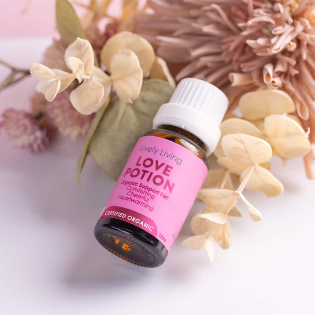 Lively Living Organic Essential Oil Blend 15ml, Love Potion