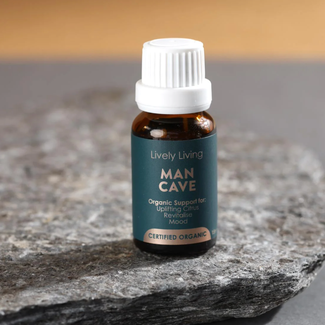 Lively Living Certified Organic Essential Oil Blend 15mL, Man Cave; Created For Men