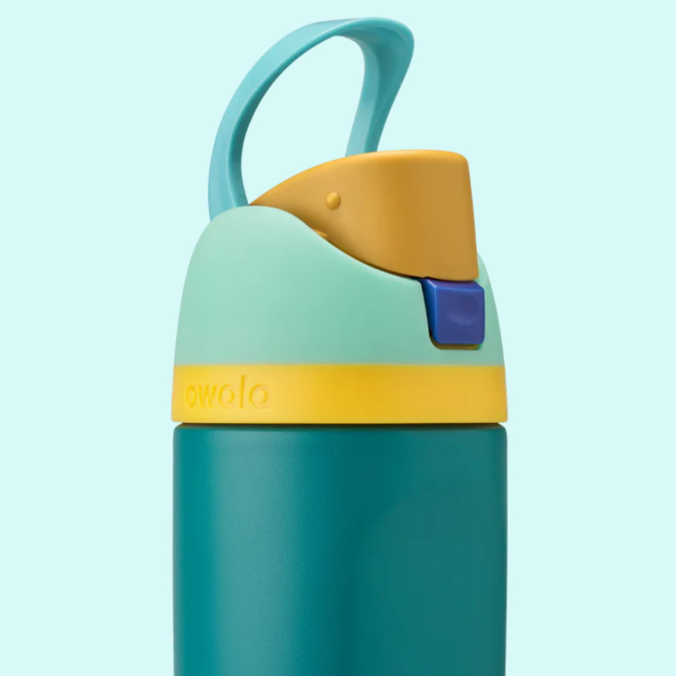 Owala Kids' FreeSip Stainless Steel Water Bottle 16oz, Splishy Splashy