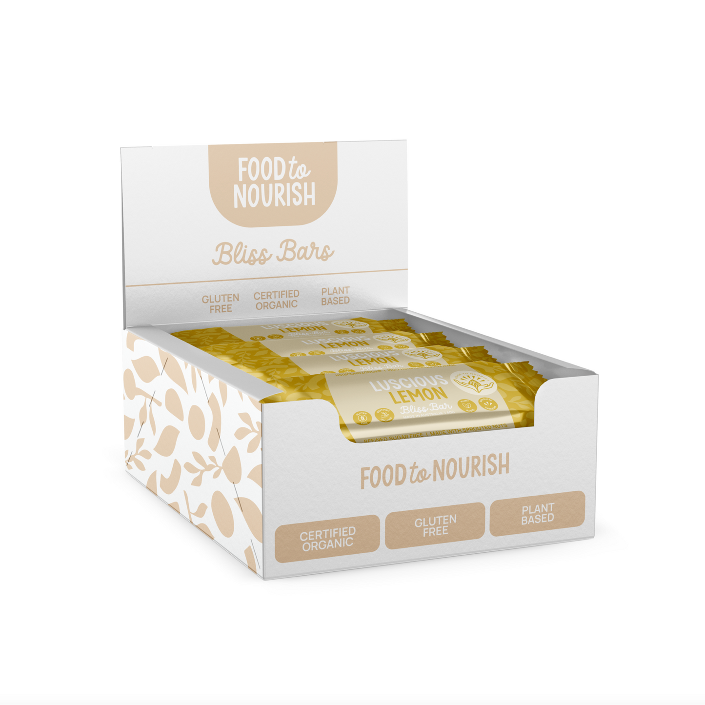 Food To Nourish Bliss Bar 40g Or Box of 12, Luscious Lemon