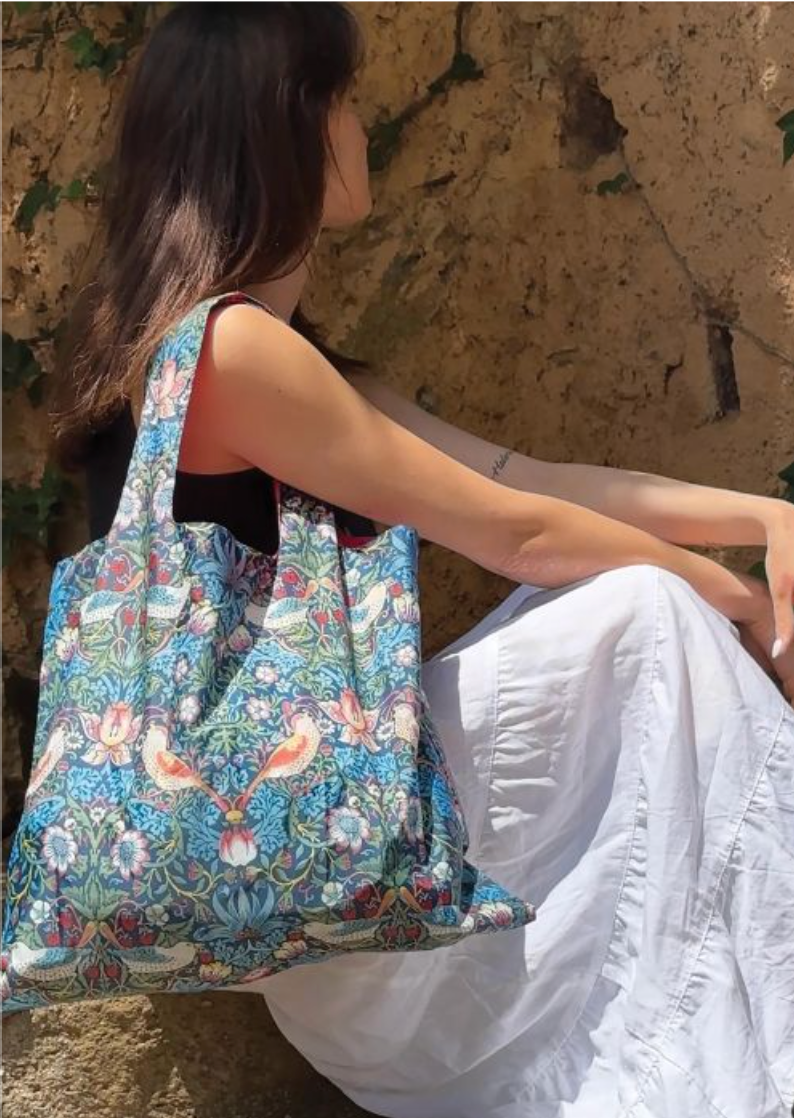 LOQI Shopping Bag, The Strawberry Thief By William Morris