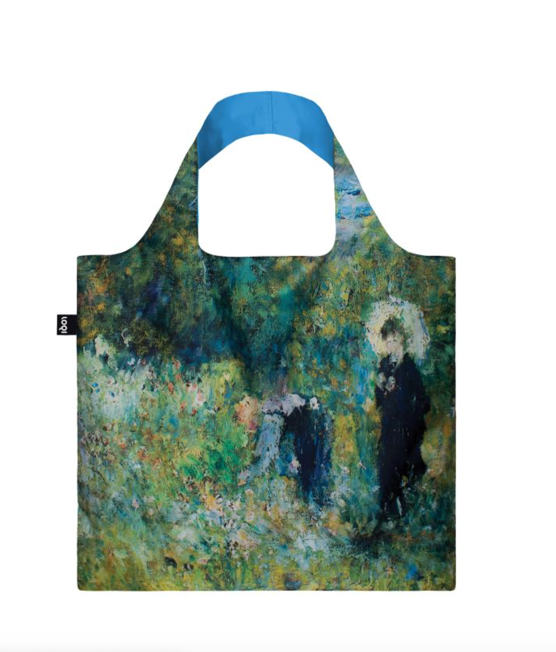 LOQI Shopping Bag, Woman with Parasol In A Garden 1875 Bag by Pierre-Auguste Renoir