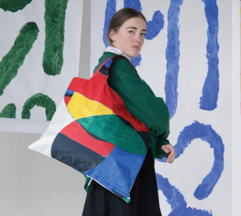 LOQI Shopping Bag, Woman & Bird by Miro (reversible)