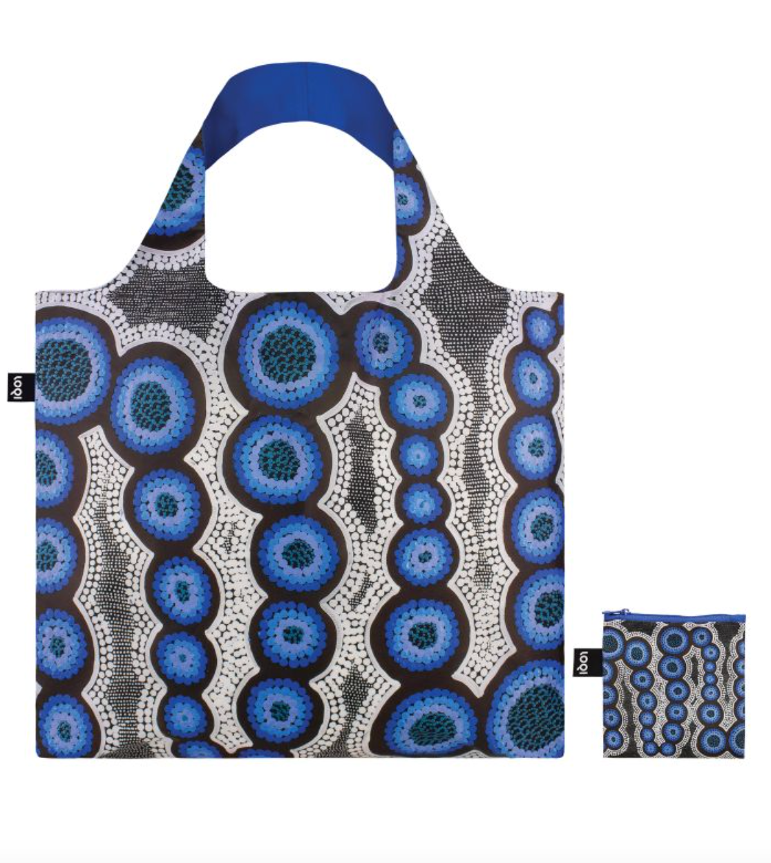 LOQI Shopping Bag, Water Dreaming Blue by Nangala