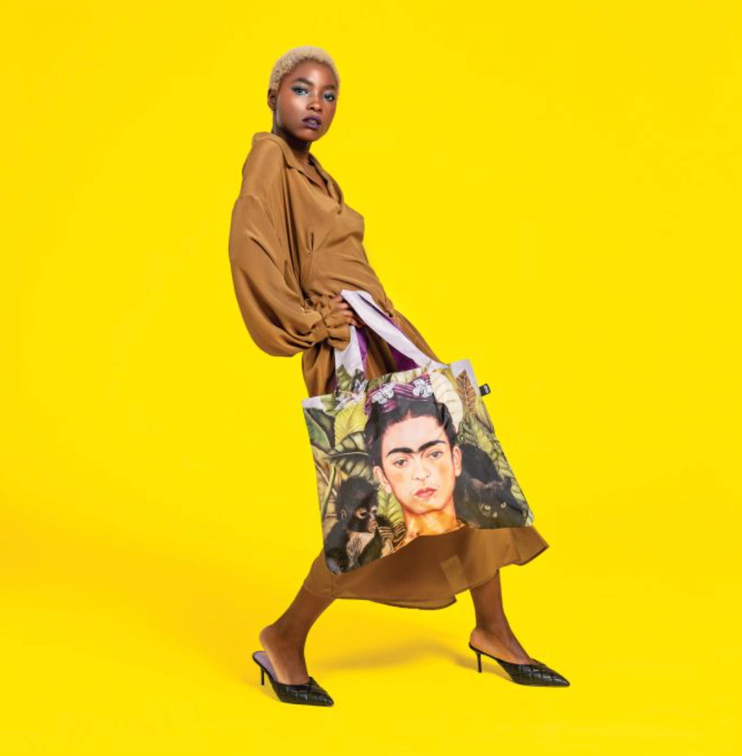 LOQI Shopping Bag, Self Portrait Hummingbird by Frida Kahlo