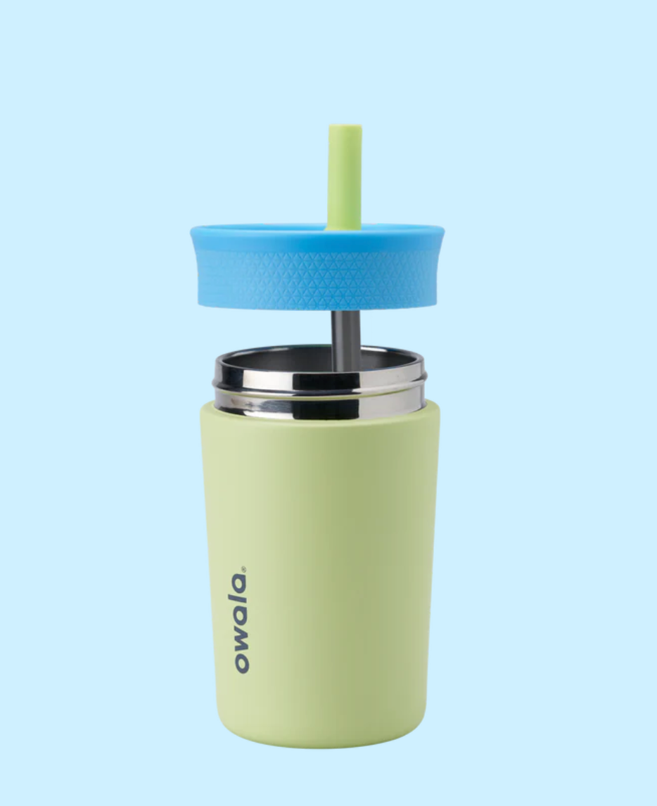 Owala Kid's Tumbler Stainless Steel 12oz, Spill Resistant & Insulated, Turtley Awesome