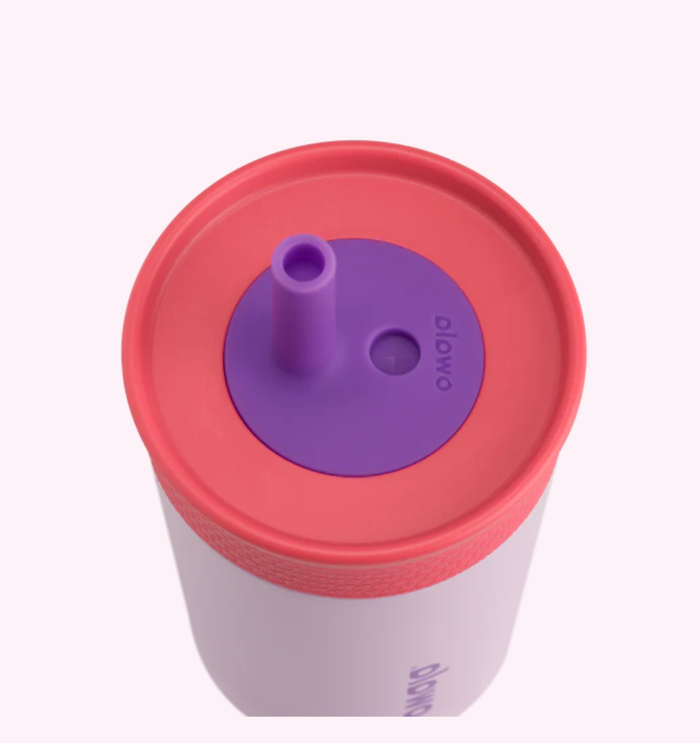 Owala Kid's Tumbler Stainless Steel 12oz, Spill Resistant & Insulated, Lilac Rocket