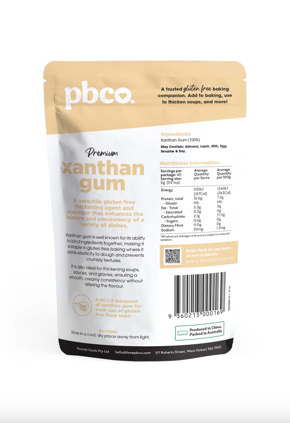 PBCo Premium Xantham Gum 80g, All-purpose Thickener