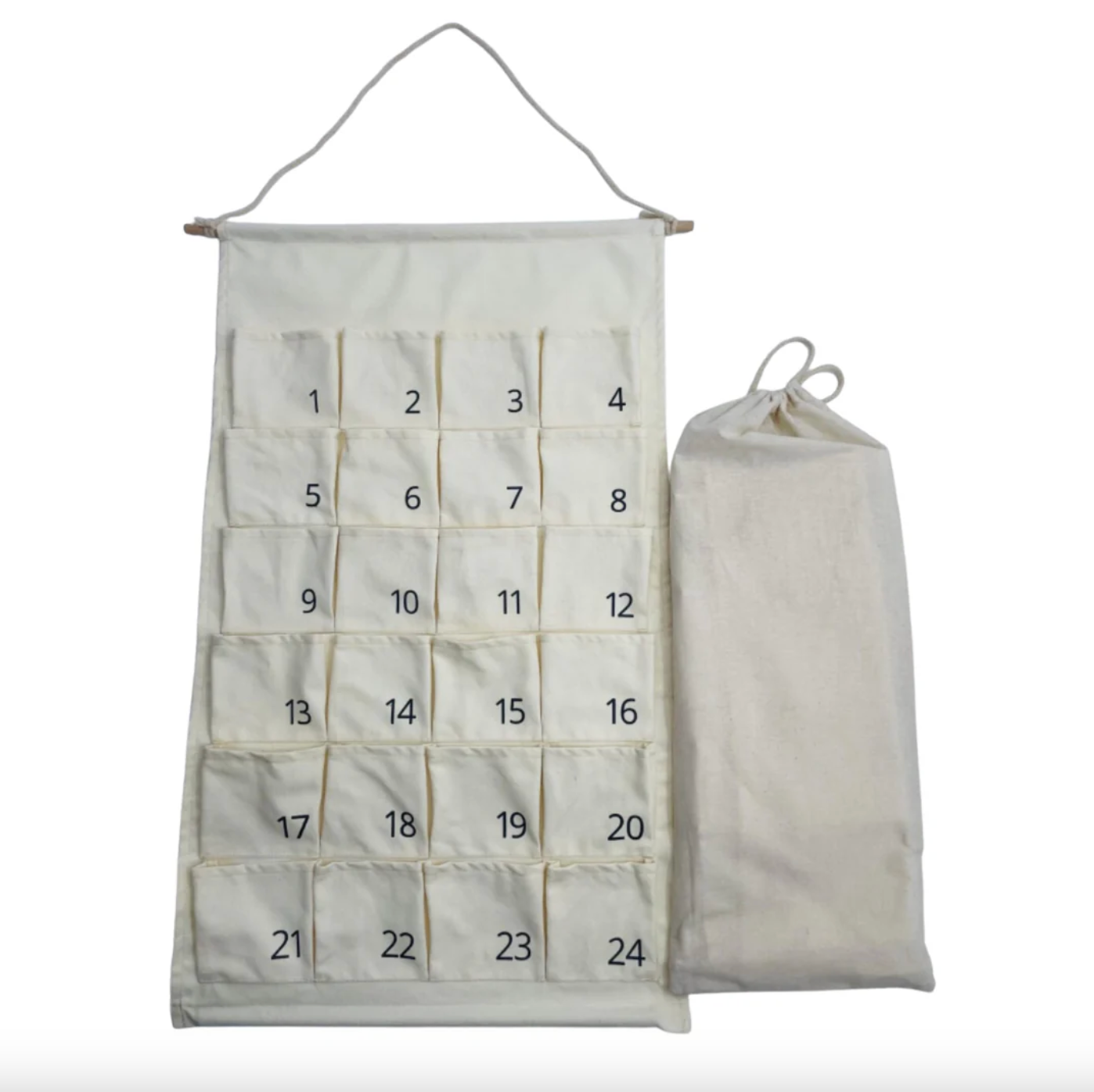 Eco Art & Craft Christmas Advent Calendar, Cotton & Reusable