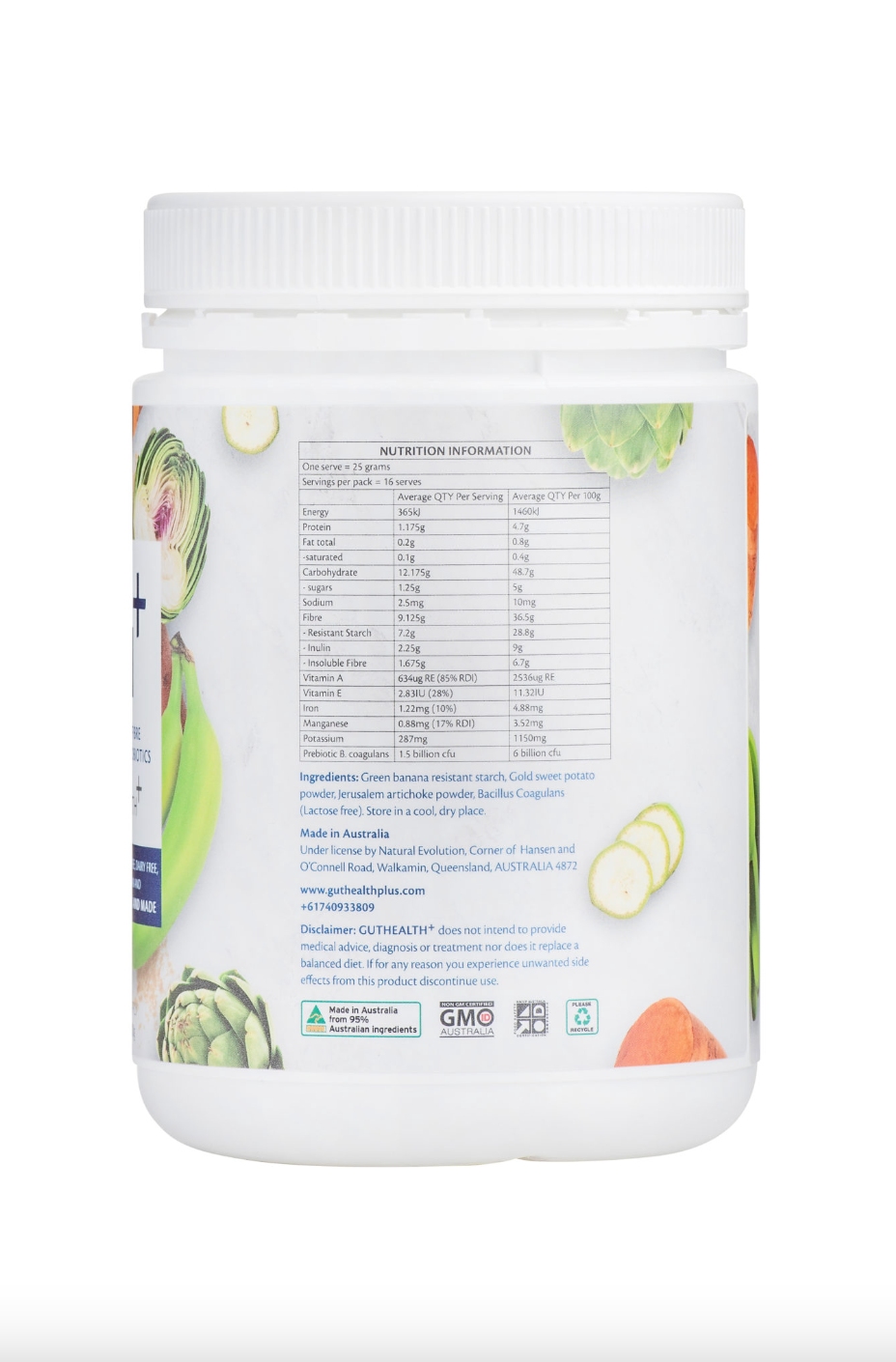 Natural Evolution GH+ Prebiotics & Probiotics 3-in-1 Multifibre 400g Or 800g, Australian Grown & Made